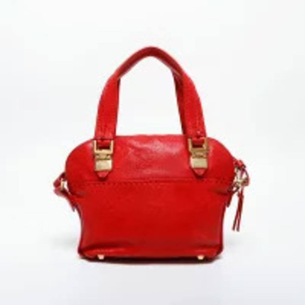 Chloe Red Handbag Angie Leather
